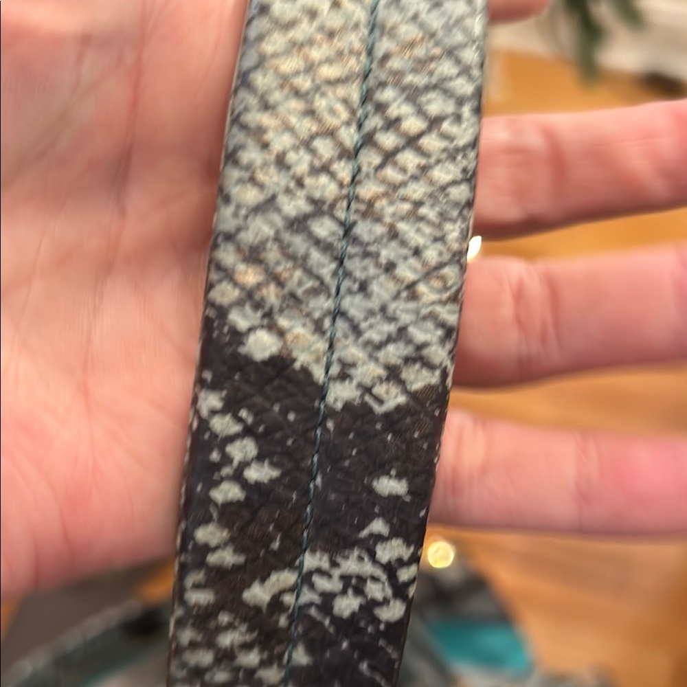 AIMEE KESTENBERG NEW Teal and Black Snake Print Women's Bag - Picture 12 of 15